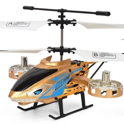 Горячая мини-игрушка с дистанционным управлением дроны 4.5CH радиоуправление металлический гироскоп сплав Fuselage вертолет детский RC игрушки авиационная модель - Цвет: Цвет: желтый