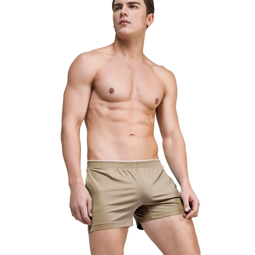 Men's Brand Sexy Print Cotton Soft Breathable Pouch Boxer Underpants Underwear Sexy Mens Underwear Boxers Penis Pouch Shorts#D