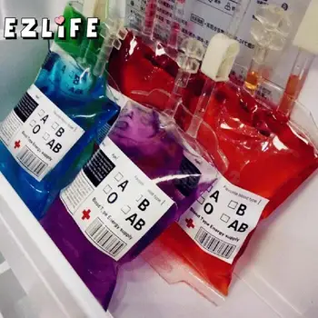 

Halloween Clear Food Grade PVC Reusable Vampire Blood Party Halloween Bag Decoration Drink RYC5755 Supplies Energy Prop Bag X0N9