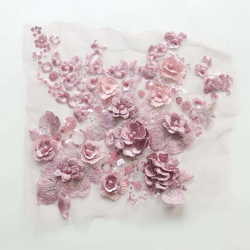 Bead Embroidery Lace Patches Nail Bead Patch Clothes Sew Beads