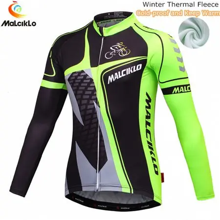 Malciklo зимний термальный флисовый комплект для велоспорта, одежда для велоспорта MTB, одежда для велоспорта, комплект для велоспорта, Майо Ropa Ciclismo Invierno - Цвет: Only Jersey