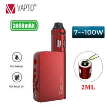 Original Vaptio 100W P3 Vape kit with 3000mah box mod Built in VW/TC MOD Battery Vaporizer kit 2.0ml Top Filling Atomizer Original Vaptio 100W P3 Vape kit with 3000mah box mod Built in VW/TC MOD Battery Vaporizer kit 2.0ml Top Filling Atomizer