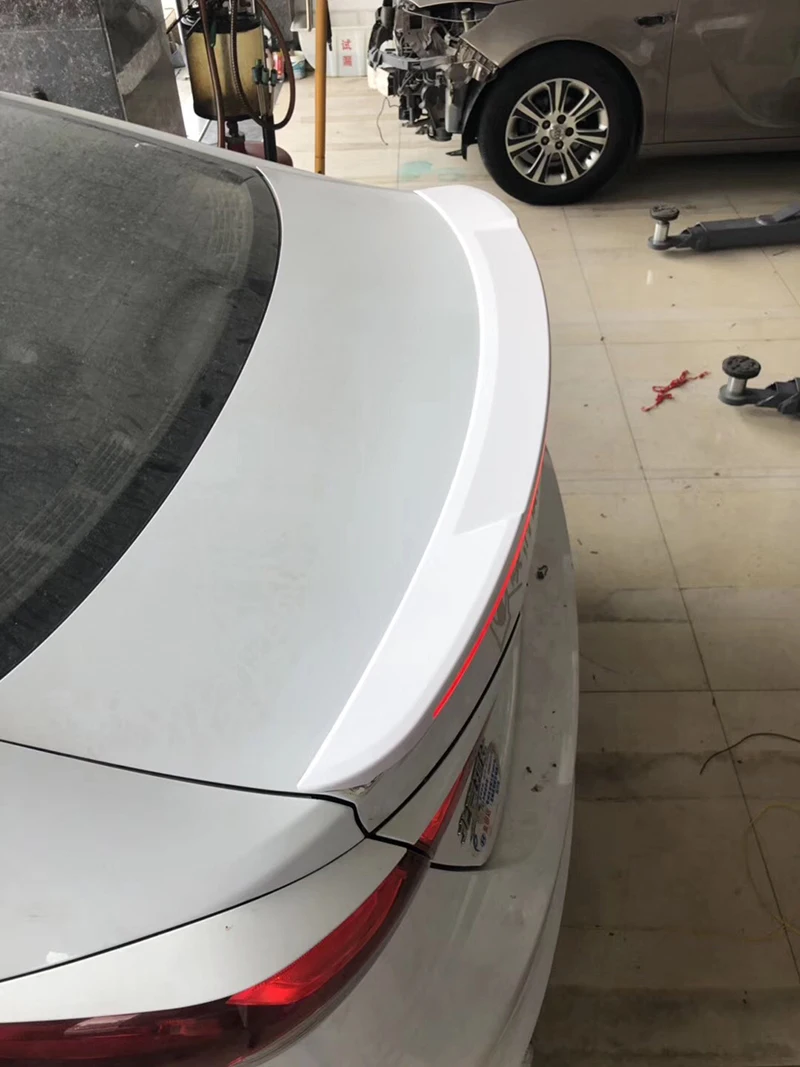 Для HYUNDAI Elantra 1 шт. заднее светодиодное заднее крыло высокое качество заднее крыло задний спойлер рамка пластина отделка