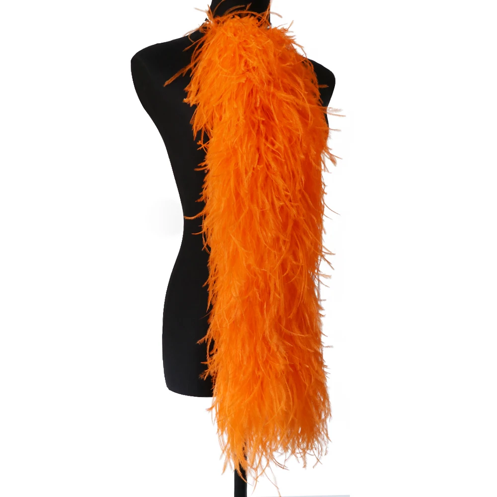 50cm 20层桔色鸵鸟毛条 (3)