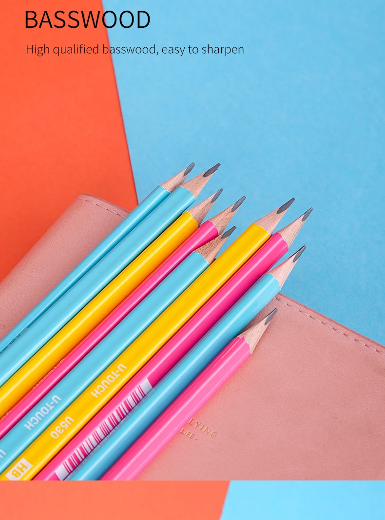 Crayon graphite,crayons en Graphite pour l'école, 1 boîte (12 pièces