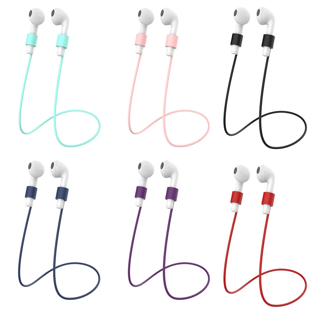 Силиконовый ударопрочный чехол для наушников Защитный рукав для AirPods 2nd с защитой от потери веревки наушники сумка для наушников комплект из 7 предметов