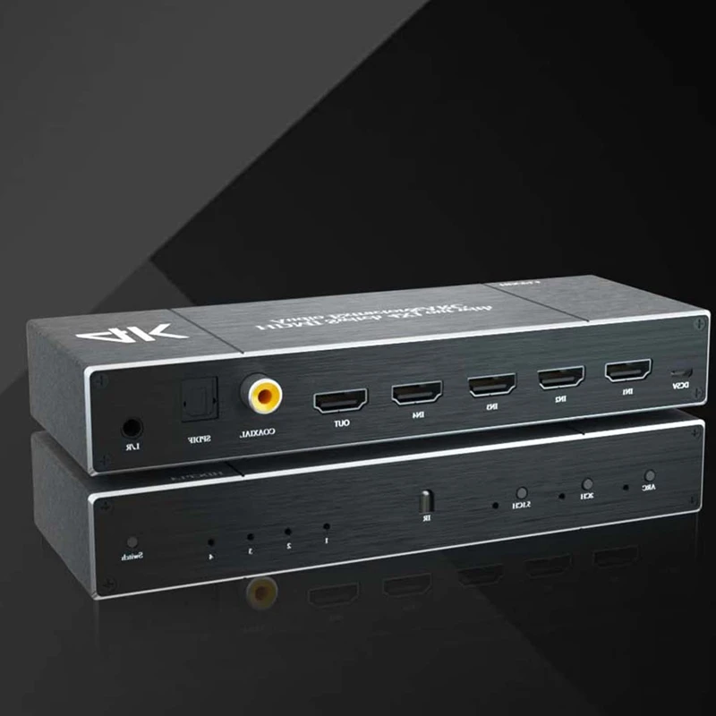 HDMI 2,0 Switcher 4 Cut 1 Band Аудио разделительная поддержка HDR 10 ARC 4K 60Hz поддержка 5,1 канала US Plug