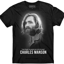 Мужская футболка Charles Manson Helter Skelter Serial Killer Memorial Fashion D для свободного кроя Футболка женская