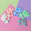1PCS Elephant Silicone Baby Teether Cartoon Animal BPA Free beads Teething Necklace DIY Shower Food Grade Teether Chew Toy 3