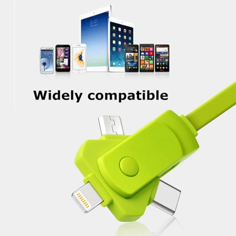 Мульти зарядный кабель 3 в 1 мульти USB зарядное устройство провод для быстрой зарядки совместим с большинством смартфонов и планшетов