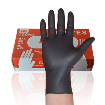 

100Pcs/Box Fast Shipping Black Disposable Nitrile Gloves For Household Cleaning Washing Industrial Use Gloves
