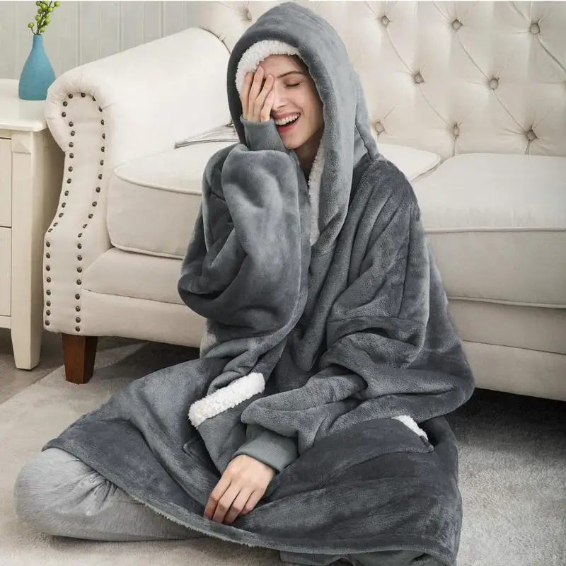 Oversized Hoodies Women Winter Sweatshirt Blanket