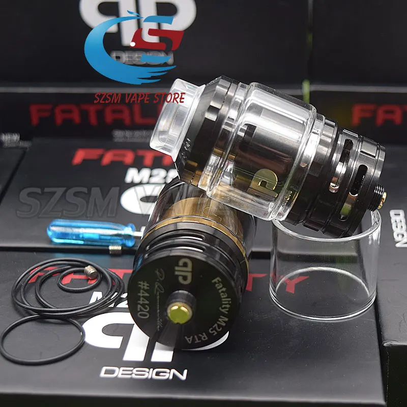 QP Designs Fatality M25 RTA tank 25mm 4ml/ 5ml dual single coil 810 ...