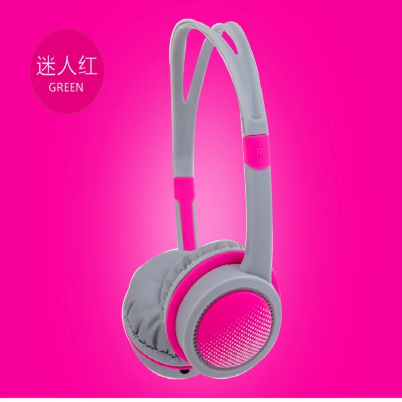 Child Earphone Cute Kids Over Ear Wired Headphones Safely Children Over Ear Headset Adjustable Headband Computer Headphones