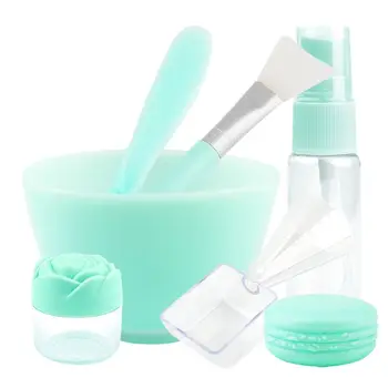 

7PCS Silicon Mask Mixing Bow Teenitor Facemask Mixing Tool Sets Silicone Mask Bowl