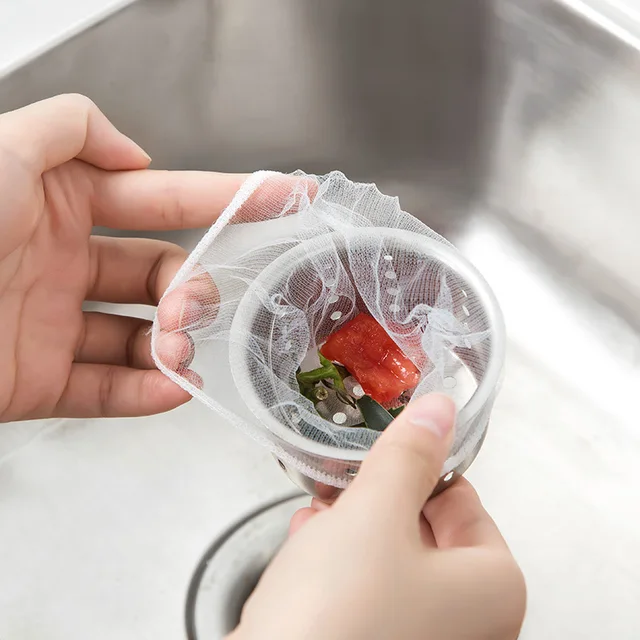 30/100pcs Sink Filter Mesh Kitchen Trash Bag Prevent The Sink From Clogging For Bathroom Strainer Rubbish Bags Sink Accessories 5