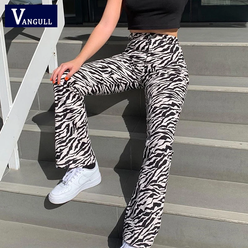 Vangull Zebra Animal Print Elegant Pants Capris Harajuku High Waist Trousers Ladies Casual Office Pants Women Streetwear 2020 Vangull Zebra Animal Print Elegant Pants Capris Harajuku High Waist Trousers Ladies Casual Office Pants Women Streetwear 2020