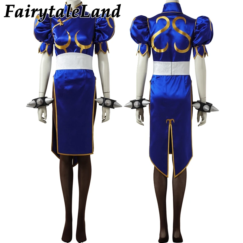 Chun Li косплей костюм карнавальный костюм Хэллоуина боевая игра Chuhn-lee китайский стиль платье на заказ костюм кунгфу чунли