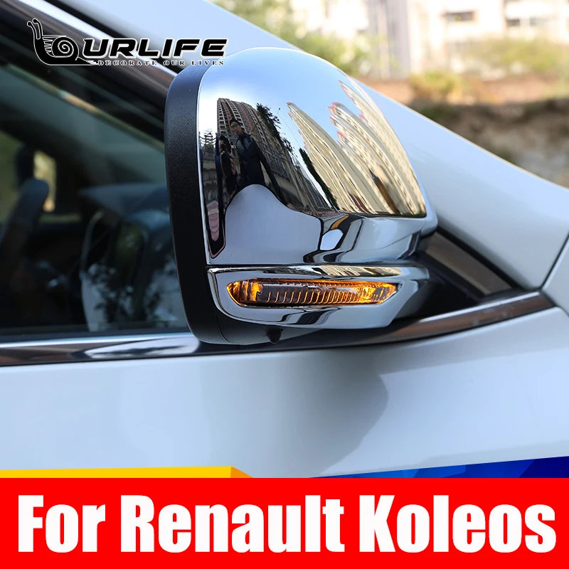 ABS Chrome Car Rear View Rearview Side Glasses Mirror Cover Trim For Renault Koleos 2 Samsung QM6 2016-2021 Accessories