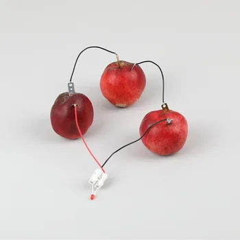 

Fruit power DIY self made fruit battery power generation experiment zinc copper chip potato technology small invention material