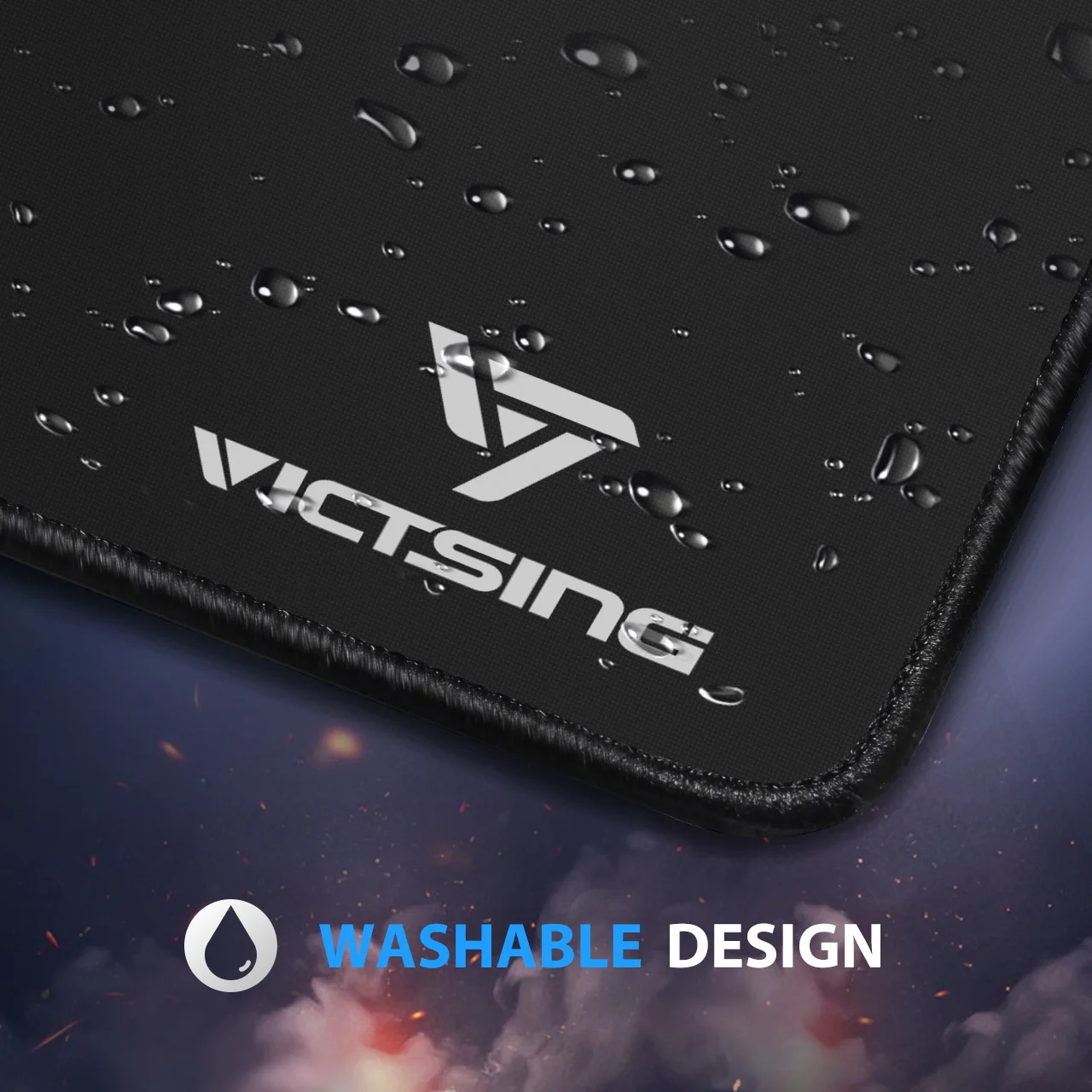 VicTsing [30% Larger] RGB Gaming Mouse Pad, 12 Lighting Modes,  31.5×15.75×0.2 In, Large Mouse Pad, Non-Slip Rubber Base, Waterproof  Computer Keyboard Mouse Mat Foam Board For Gamer/Esports Pros/Office