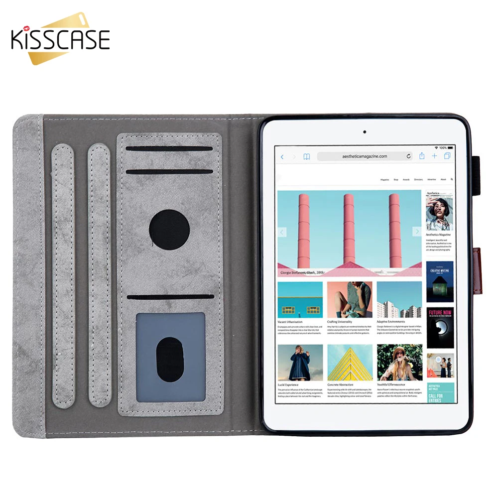 

KISSCASE Luxury Flip Leather Tablet Case Cover For iPad mini 4 5 7.9" Plain Business Tablet Stand Holder For iPad mini 4 mini 5