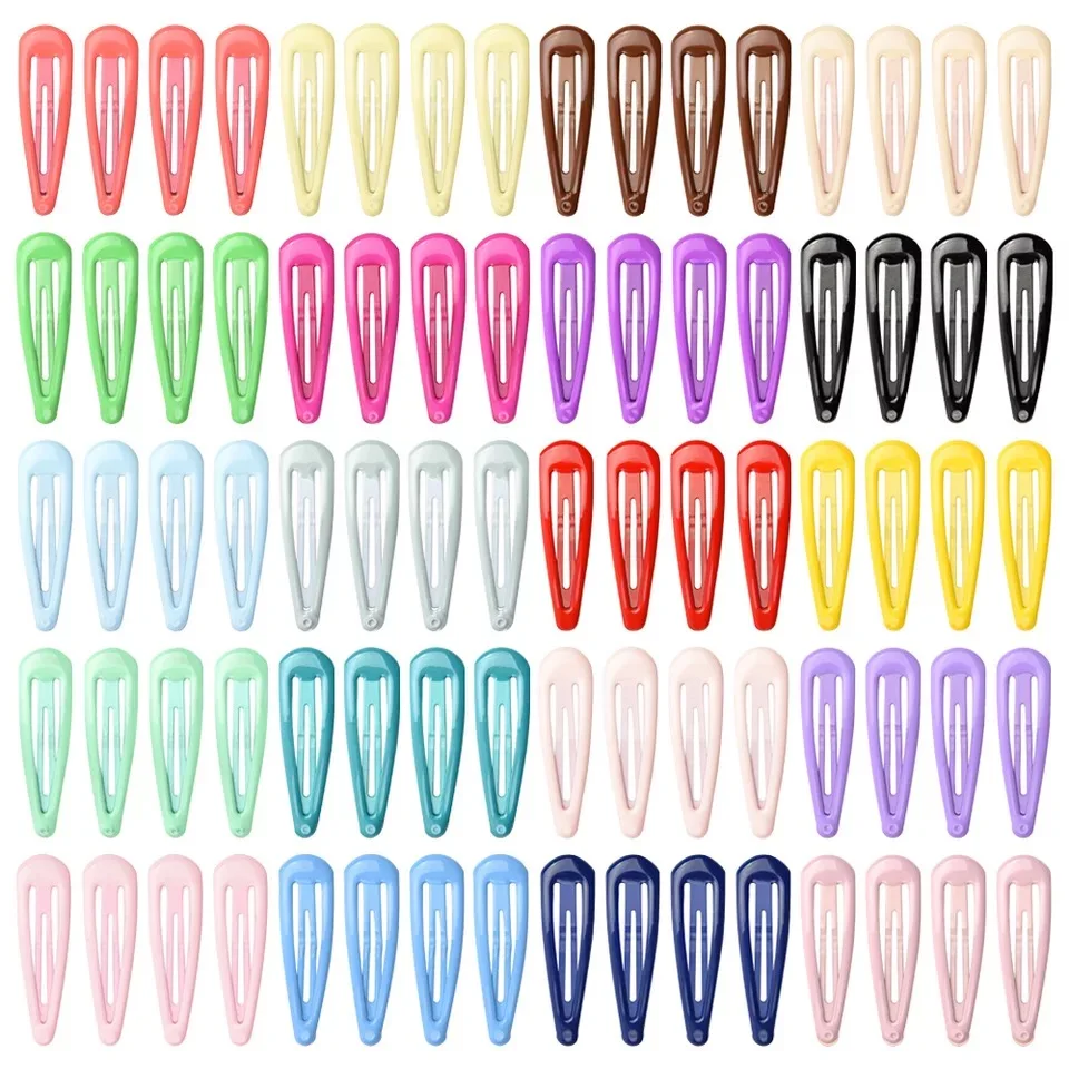 

20Pcs/Lot High Quality Cute Hair Clips Pins Candy Color Metal Snap Baby Barrettes Children Oil Drop Hair Accessories for Girls
