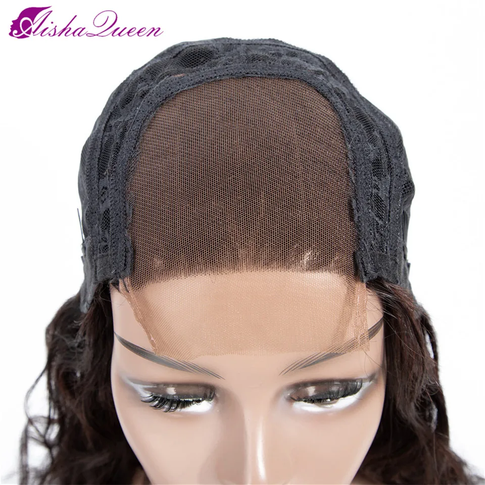  Aisha Queen 4x4 Lace Closure Wig Body Wavy Human Hair 130% Density Lace Wigs Natural Color Non-remy