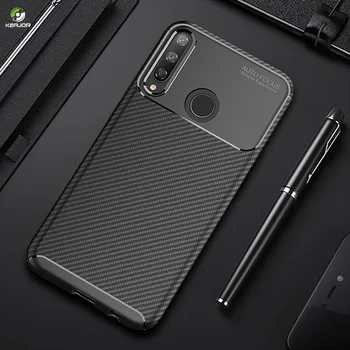 

Phone Case For Huawei P40 Lite E Case Carbon Fiber Shockproof Back Cover Soft Silicone Bumper For Huawei P 40 P40 Lite E Cover