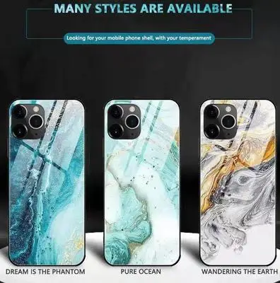 Цветной край мраморный стеклянный корпус, подходит для Iphone 11pro max/8 plus/Xs Apple оболочка ощущается гладкой и имеет отличный опыт
