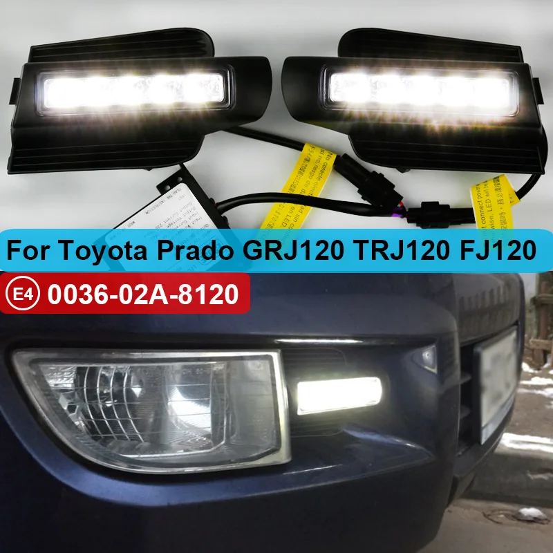  2pcs LED DRL For Toyota Land Cruiser Prado 120 GRJ120 TRJ120 FJ120 LC120 2003~2009 Daytime Running  - 32520717155