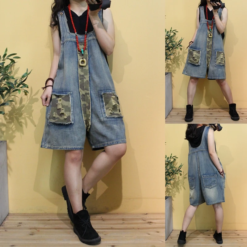 baggy short overalls