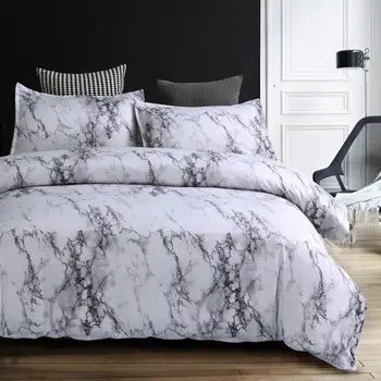 

12 Bedding Sets Duvet Cover Set Pillowcase Marble Pattern Printed Simple Plain Quilt New (No Sheet No Filling)