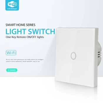 

WiFi US Light Switch 1 Gang 2.4GHz One-key Connection Support APP Remote Control No Hub Required work with Alexa Google Home