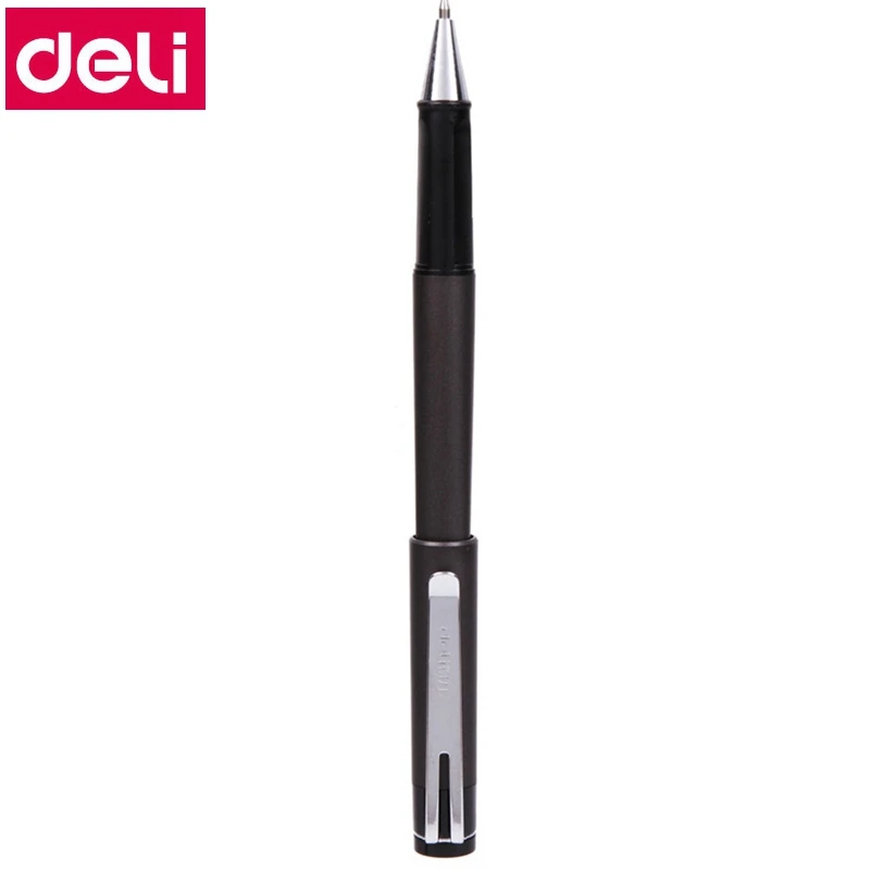 Suprimentos de Papelaria Lote Deli Gel Caneta Preta 1.0 Milímetros Profissional Sinal Rollerball Pen Ink Redação Mesa 12 Pçs - S107 6 Material escolar e de escritório