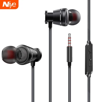 

3.5mm Wired Earphone In-Ear HiFi Headsets 4D Stereo Headphone Microphone Volume Control Earbuds Music Earpiece For Xiaomi Phone