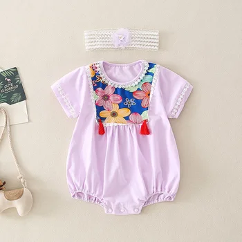 

Clothes for Babies Summer Wear Non-Sleeve 2-3 Month Baby Girls Triangular Crawling Clothes 8 BABY'S FIRST Month Princess Onesie