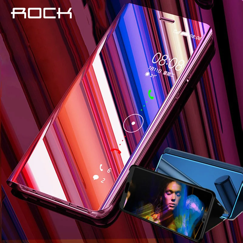 Флип чехол Rock для Xiaomi Redmi Note 8 Pro 8T Передняя и задняя крышка зеркальный защитный s 10
