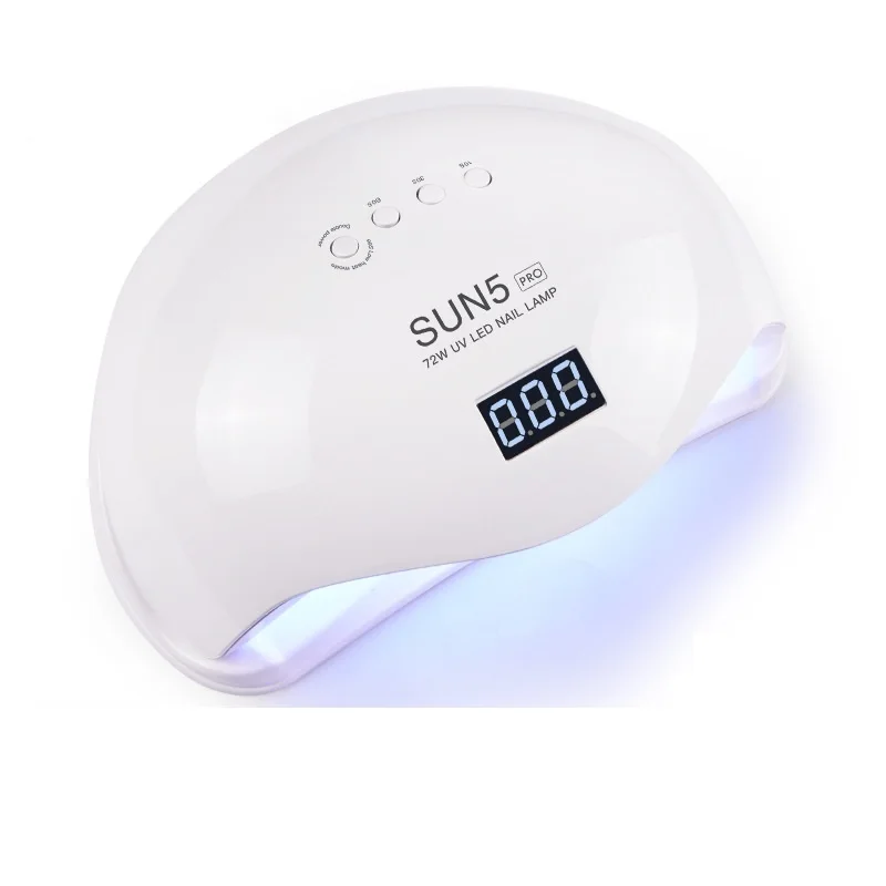 SUN5 PRO 72 Вт УФ светодиодный светильник Сушилка для ногтей Гель-лак лампа для сушки ногтей с нижним таймером ЖК-дисплей для маникюра инструмент для дизайна ногтей