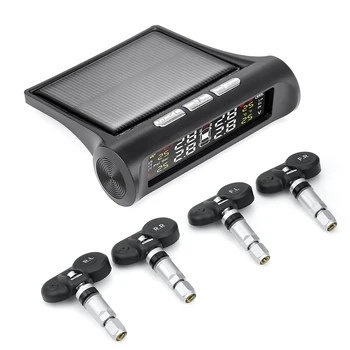 

Internal Car TPMS Tyre Pressure Monitoring System Solar Power Digital LCD Display Auto Security Alarm Systems Tyre Pressure