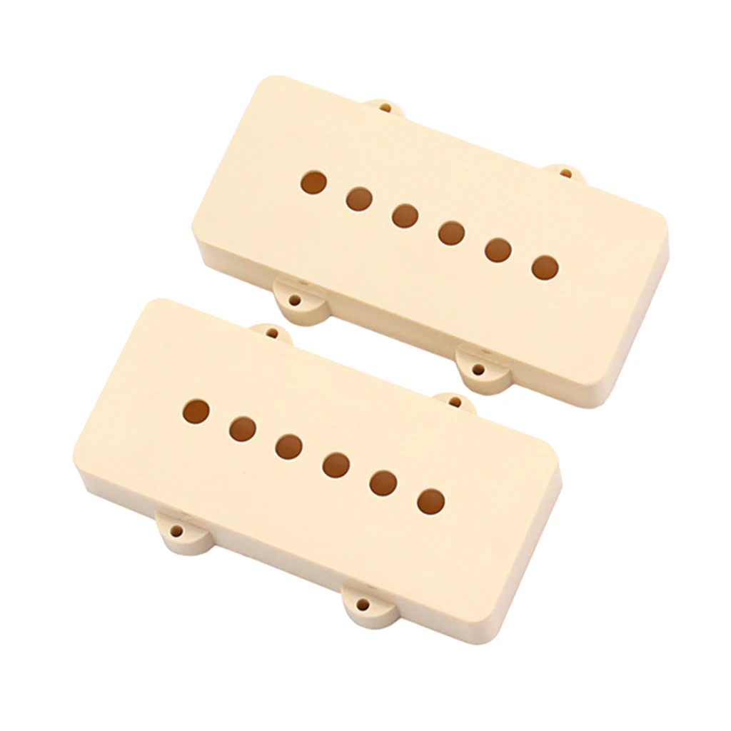 2pieces Electric Guitar Humbucker Pickup Cover 6 Hole 52mm for P90 Pickups
