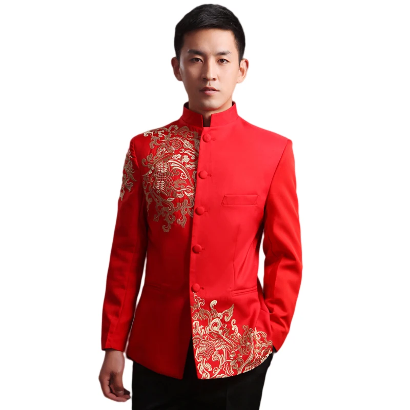 

Traditonal China Spring Festivals costume show Tang Clothing bridegroom Zhongshan Wear performance Costume Festivals Casual wear