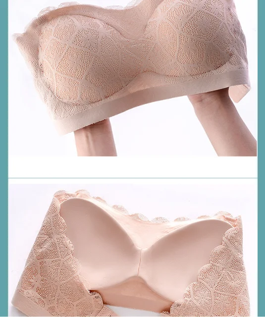 Strapless Bra Large Size Thin Section Gather Lace Non-slip Bras Invisible  Bra Lift Push Up Beautiful Back Women's Underwear - Bras - AliExpress