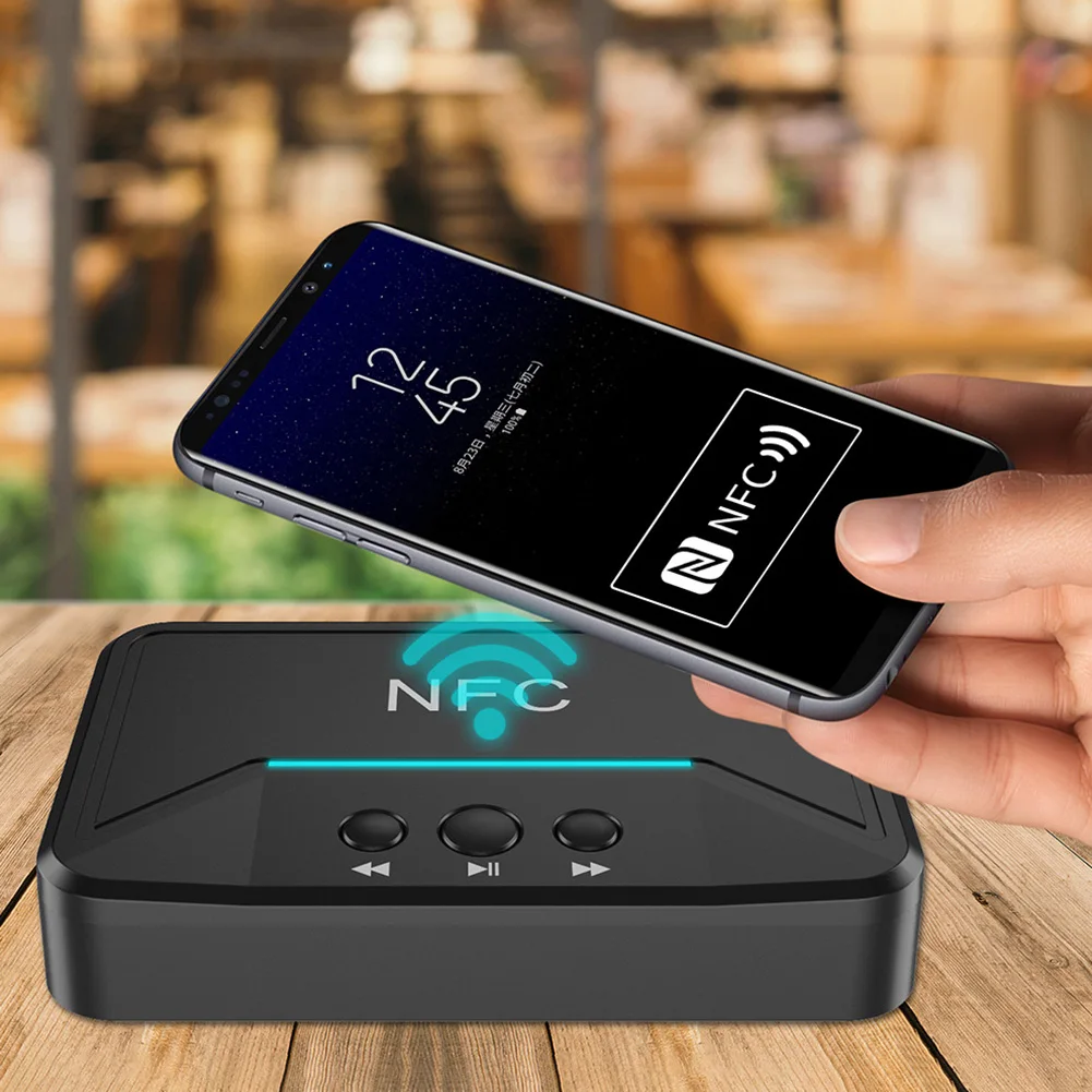 Bluetooth 5 0 Receiver Smart NFC A2DP RCA AUX 3 5MM Jack Wireless Adapter Suppotr USB Play For Auto Household Speaker Headphone