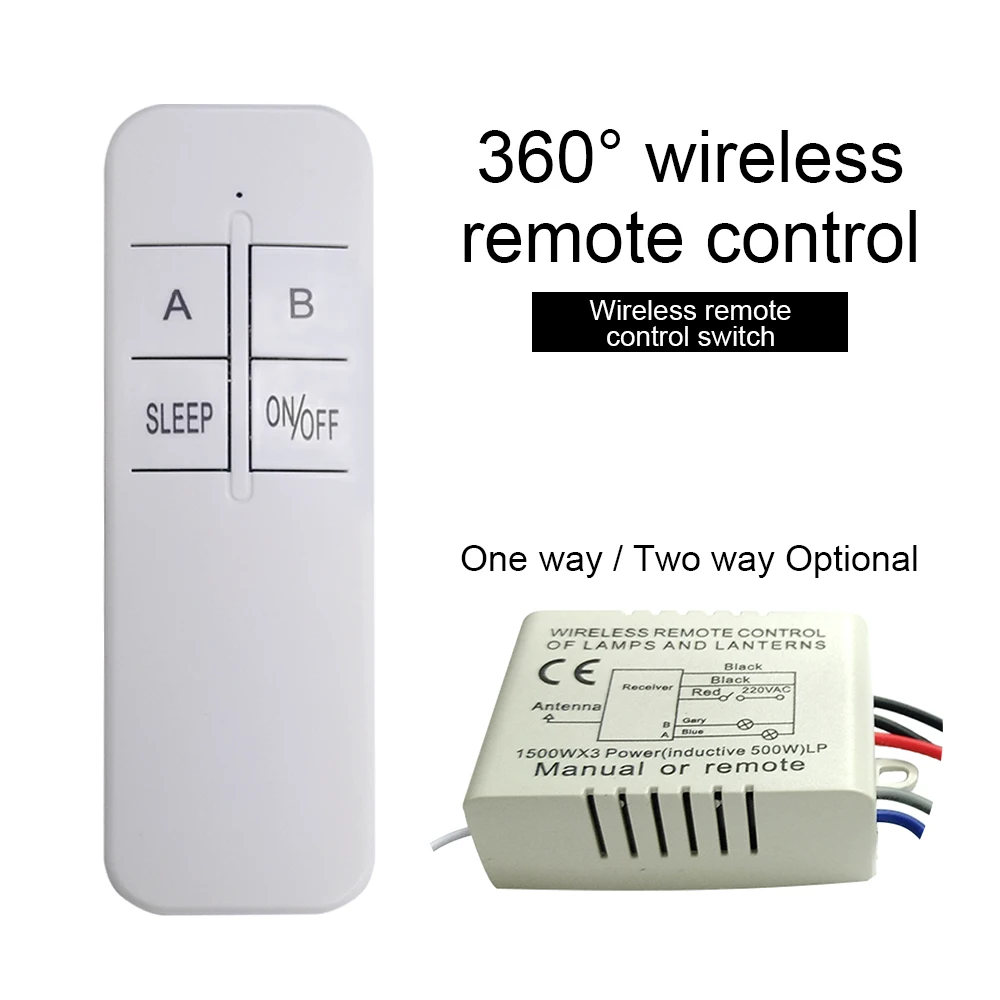 Us 4 2 60 Off Qiachip 2 Way Ac 220v Ceiling Fan Panel Control Switch For Lamp Light Bulb Door Wireless Remote Control Switch Rf Remote On Aliexpress