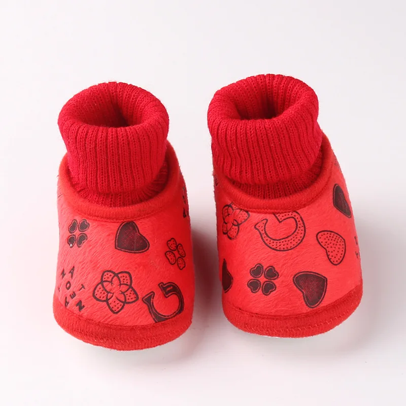 Детская обувь, носки, обувь, ботиночки для мальчиков и девочек, Зимние теплые детские ботиночки, Нескользящие, мягкие, для малышей, младенцев, новорожденных, обувь для малышей 0-18 месяцев
