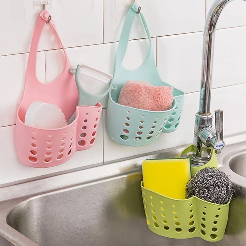 

Sink Shelf Soap Sponge Drain Rack Bathroom Holder Kitchen Storage Suction Cup Kitchen Organizer Sink Kitchen Supplies