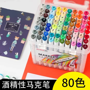 

The Most Unusual Double-headed Mark Children Graffiti Students Painted Marking Pen Hand-Painted Oily Alcohol Fine Art Stall Cray