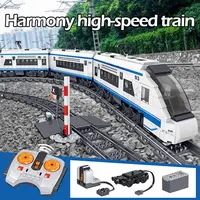 941pcs City Electric Harmony Rail Remote Control Building Blocks Train Track RC Car Brick Toy for Boy 2