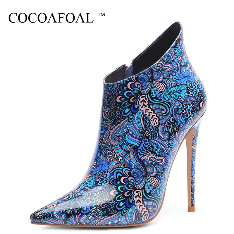 

KEAIQIANJIN Sexy Women's High Heels Ankle Boots Woman Chelsea Boots Autumn Winter Pointed Toe Thin Heels Martin Boots